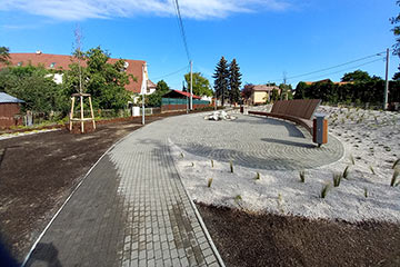 Construction of elements of green infrastructure in the village of Drienov